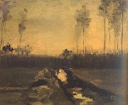 Landscape at Dusk (nn04) Vincent Van Gogh